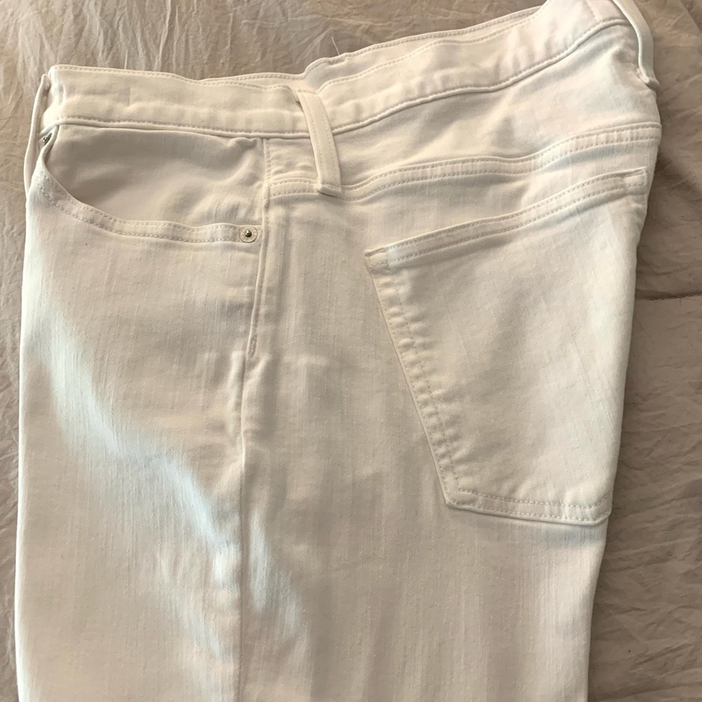 J Crew raw hem white jeans size 31